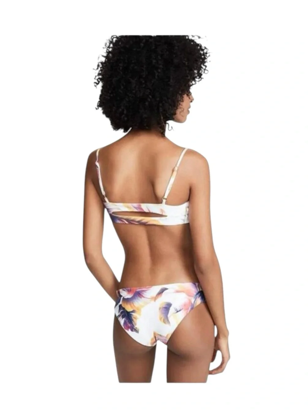 new L*Space ⚘ Flashback Bikini Swim Top ⚘ Sunset Palm / White Reversible ⚘ Large